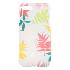 Vintage Tropical Leaves iPhone 7 Clear Case