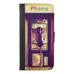 Vintage U.S. Public Pay Phone iPhone 6/6s Plus Wallet Case