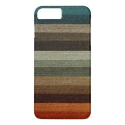 Vintage Warm Autumn Striped Pattern Earth Tones iPhone 7 Plus Case
