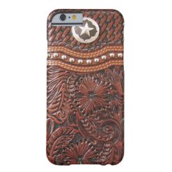 Vintage Western Brown and Silver Barely There iPhone 6 Case