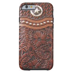Vintage Western Brown and Silver Tough iPhone 6 Case