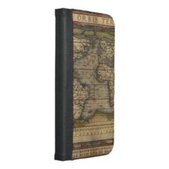 Vintage World Map Atlas Historical Design iPhone 6/6s Plus Wallet Case