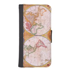 Vintage World Map iPhone SE/5/5s Wallet Case