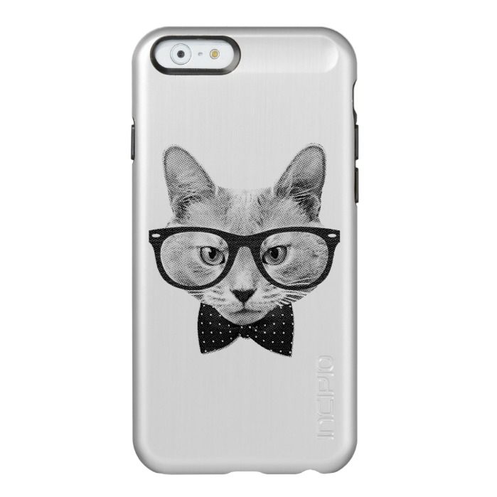 Vintage hipster cat incipio Feather shine iPhone 6 case