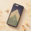Vintage triangle pattern Carved maple iPhone 6 bumper case