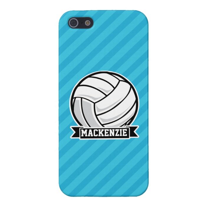 Volleyball; Sky Blue Stripes Cover For iPhone SE/5/5s