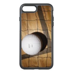 Volleyball and net on hardwood floor OtterBox symmetry iPhone 7 plus case