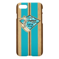 Waimea Surfboard Hawaiian Faux Wood iPhone 7 Case