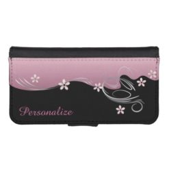 Wallet Case - Floral Florid Pink Tourmaline Design