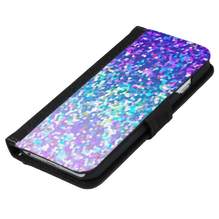 Wallet Case iPhone 6 Glitter Graphic
