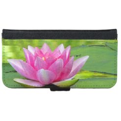 Water Lily Lotus Flower iPhone 6 Wallet Case