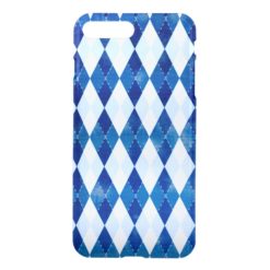 Watercolor Blue Argyle pattern iPhone 7 Plus Case