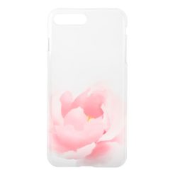 Watercolor Floral Peony Clear iPhone7 Case