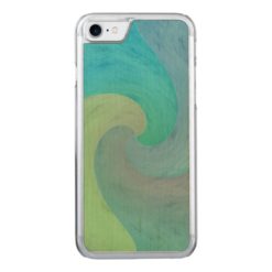 Watercolor Wave Green Turquoise Aquamarine Art Carved iPhone 7 Case