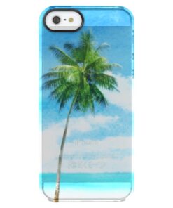Watercolor grunge image of beach clear iPhone SE/5/5s case