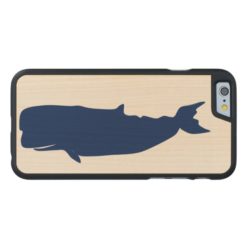 Whale Navy Carved Maple iPhone 6 Case