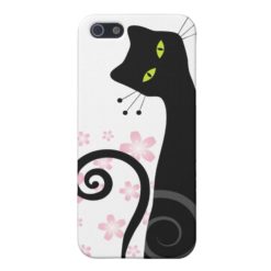 Whimsical Cat i Cover For iPhone SE/5/5s