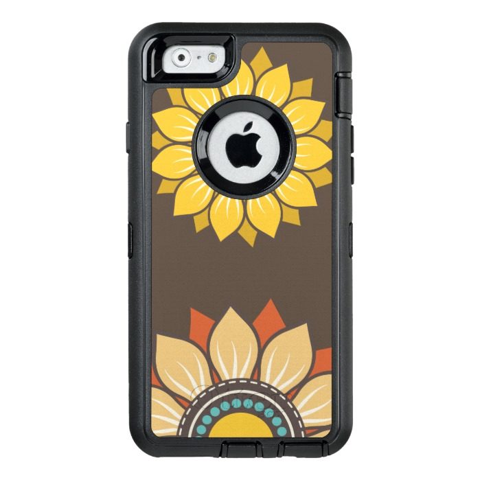 Whimsical Floral Modern Pattern OtterBox Defender iPhone Case