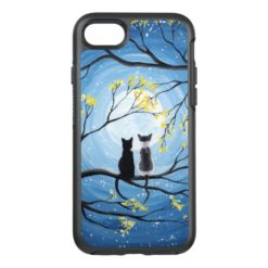 Whimsical Moon with Cats OtterBox Symmetry iPhone 7 Case