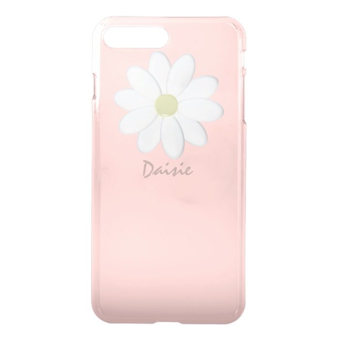 White Daisy Pale Pink iPhone7 Plus Case