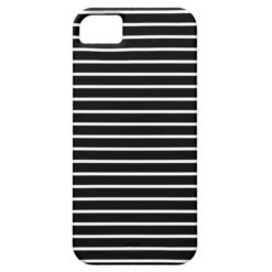 White Lines Black iPhone SE/5/5s Case