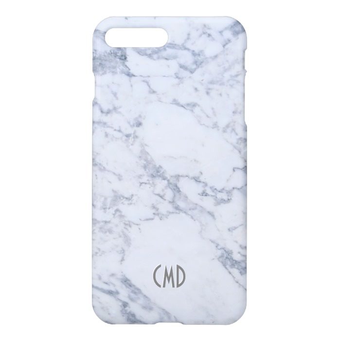 White Marble Stone Look iPhone 7 Plus Case