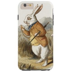 White Rabbit from Alice In Wonderland Vintage Art Tough iPhone 6 Plus Case