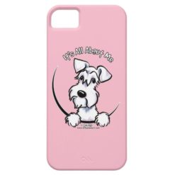 White Schnauzer IAAM Pink iPhone SE/5/5s Case
