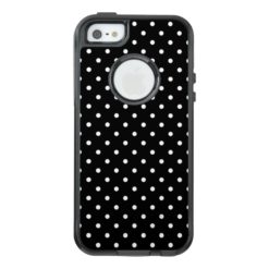 White and Black Polka Dot Pattern OtterBox iPhone 5/5s/SE Case
