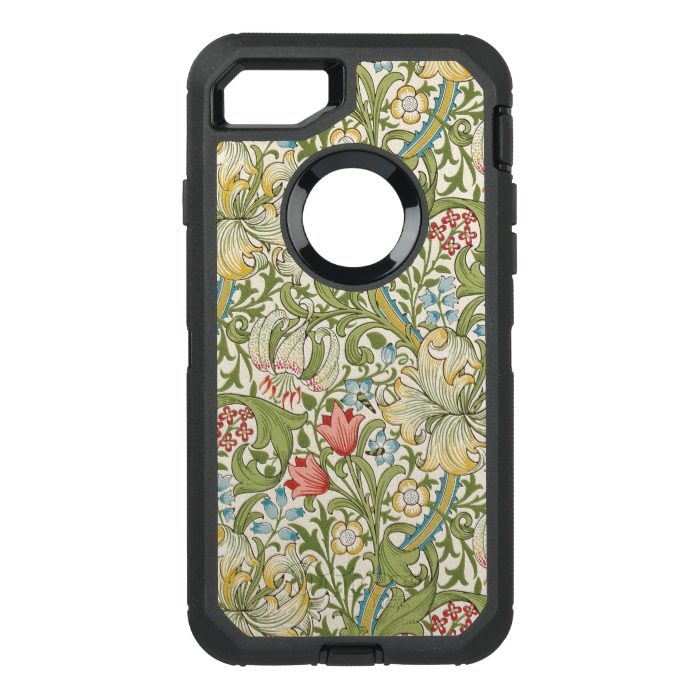 William Morris Golden Lily Floral OtterBox Defender iPhone 7 Case