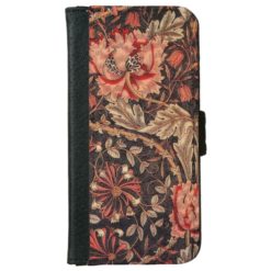 William Morris Honeysuckle Vintage Floral Wallet Phone Case For iPhone 6/6s