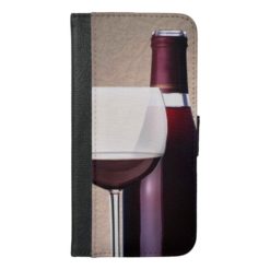 Wine Glass & Bottle Drink Up iPhone 6/6s Plus Wallet Case