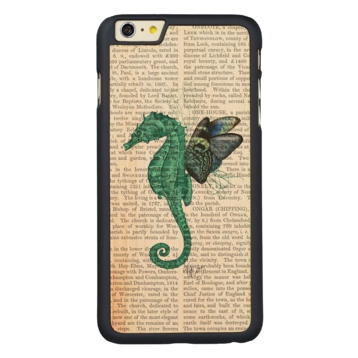 Winged Seahorse Carved Maple iPhone 6 Plus Slim Case