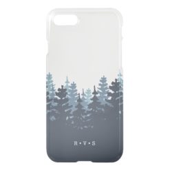 Winter Forest Monogram iPhone 7 Case