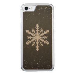 Winter Snowflake White Chalk Drawing Carved iPhone 7 Case