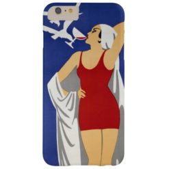 Woman in Swimsuit with Seagull and Glass of wine Barely There iPhone 6 Plus Case