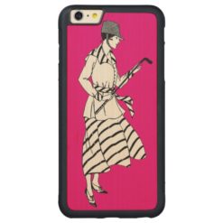 Women Golfer - Carved iPhone 6 Wood Case