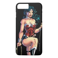 Wonder Woman Gripping Lasso Atop Rock iPhone 7 Plus Case