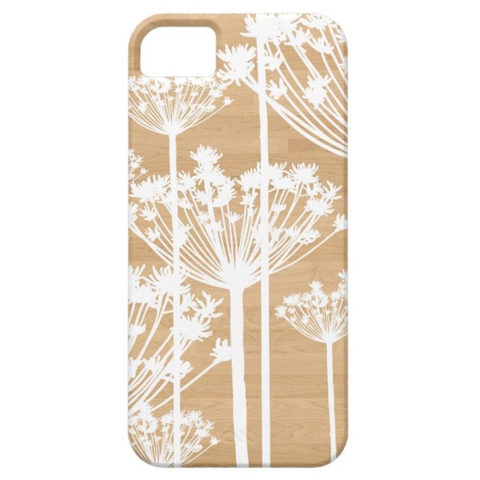 Wood background flowers girly floral pattern iPhone SE/5/5s case