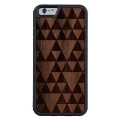 Wood triangles Carved walnut iPhone 6 bumper
