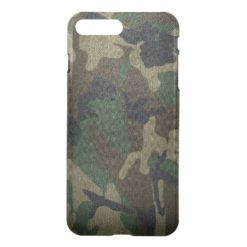 Woodland Camo Fabric iPhone 7 Plus Case