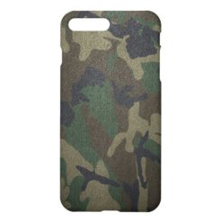 Woodland Camo Fabric iPhone 7 Plus Case