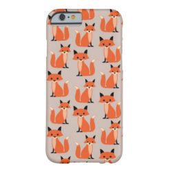 Woodland fox cute retro whimsical hipster foxes barely there iPhone 6 case