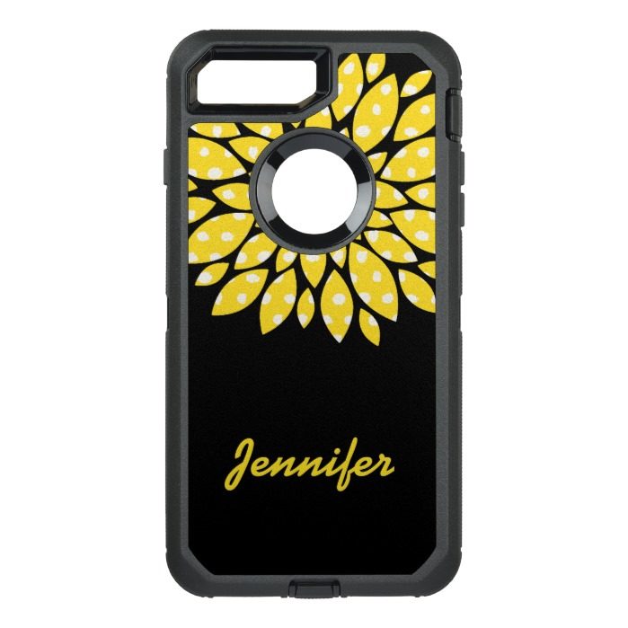 Yellow Flower OtterBox Defender iPhone 7 Plus Case