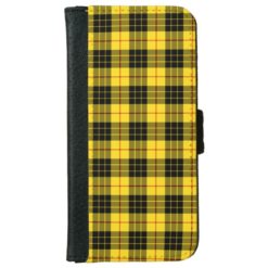 Yellow and Black MacLeod Clan Scottish Plaid iPhone 6/6s Wallet Case