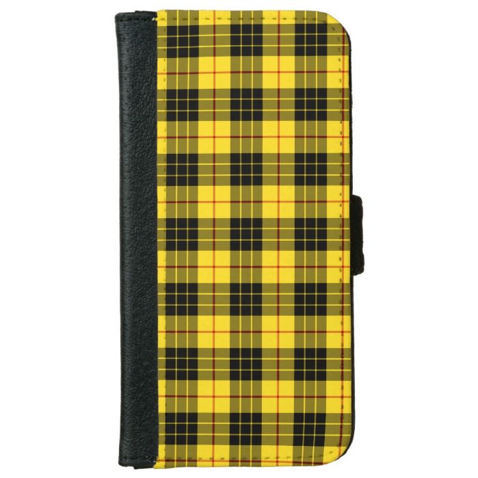 Yellow and Black MacLeod Clan Scottish Plaid iPhone 6/6s Wallet Case