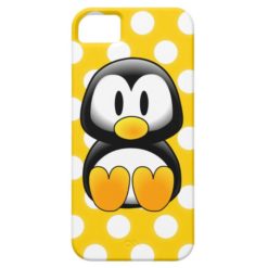 Yellow and White Polka Dot Penguin Case-Mate Case