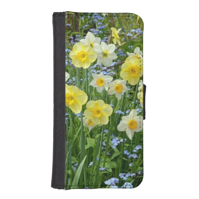Yellow spring daffodils iphone wallet case
