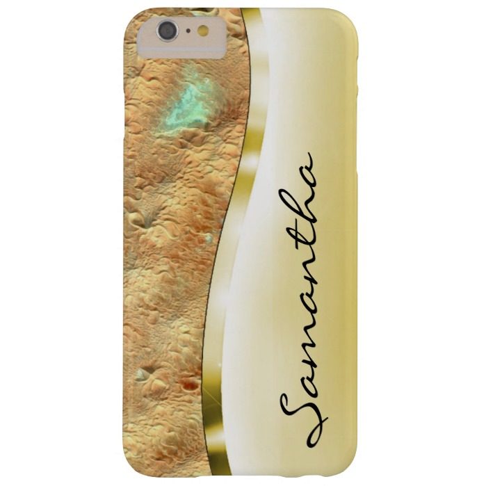 Your name on this luxurious gold barely there iPhone 6 plus case