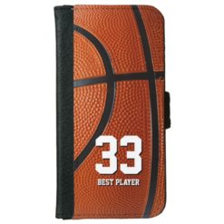 Your own number and text | Basketball Sport Gifts Wallet Phone Case For iPhone 6/6s